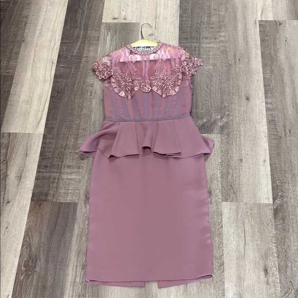 ☀️Zuhair Murad Pink Strapless Peplum Sheath Dress - Picture 2 of 4